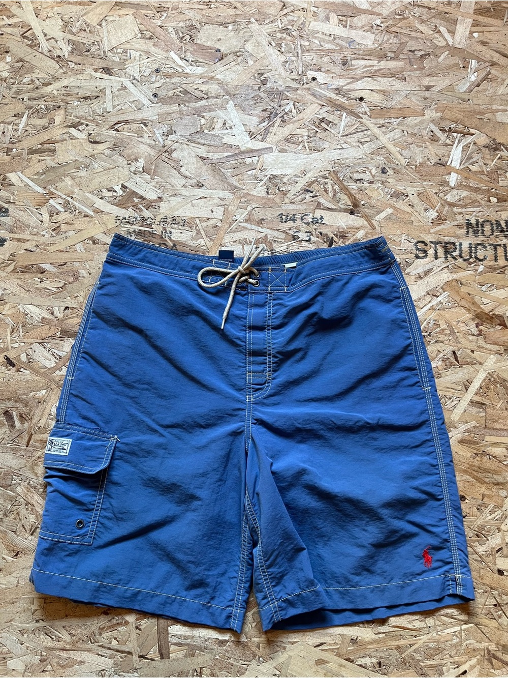 Polo by Ralph Lauren Blue Men’s Board Shorts with Red logo